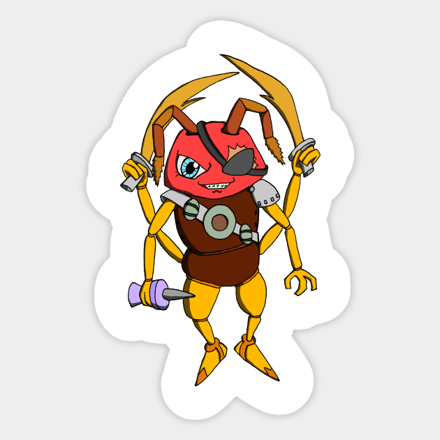 Colonel Scarwig Sticker by WaffleAfterHours